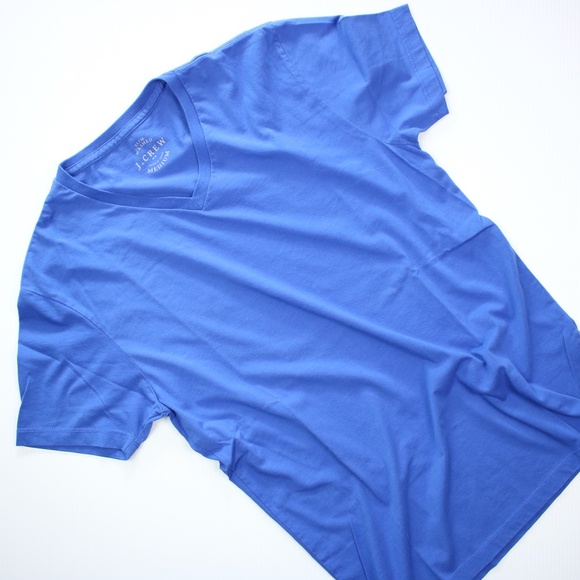 J. Crew Royal Blue V-Neck Slim T-Shirt Medium - Picture 4 of 6